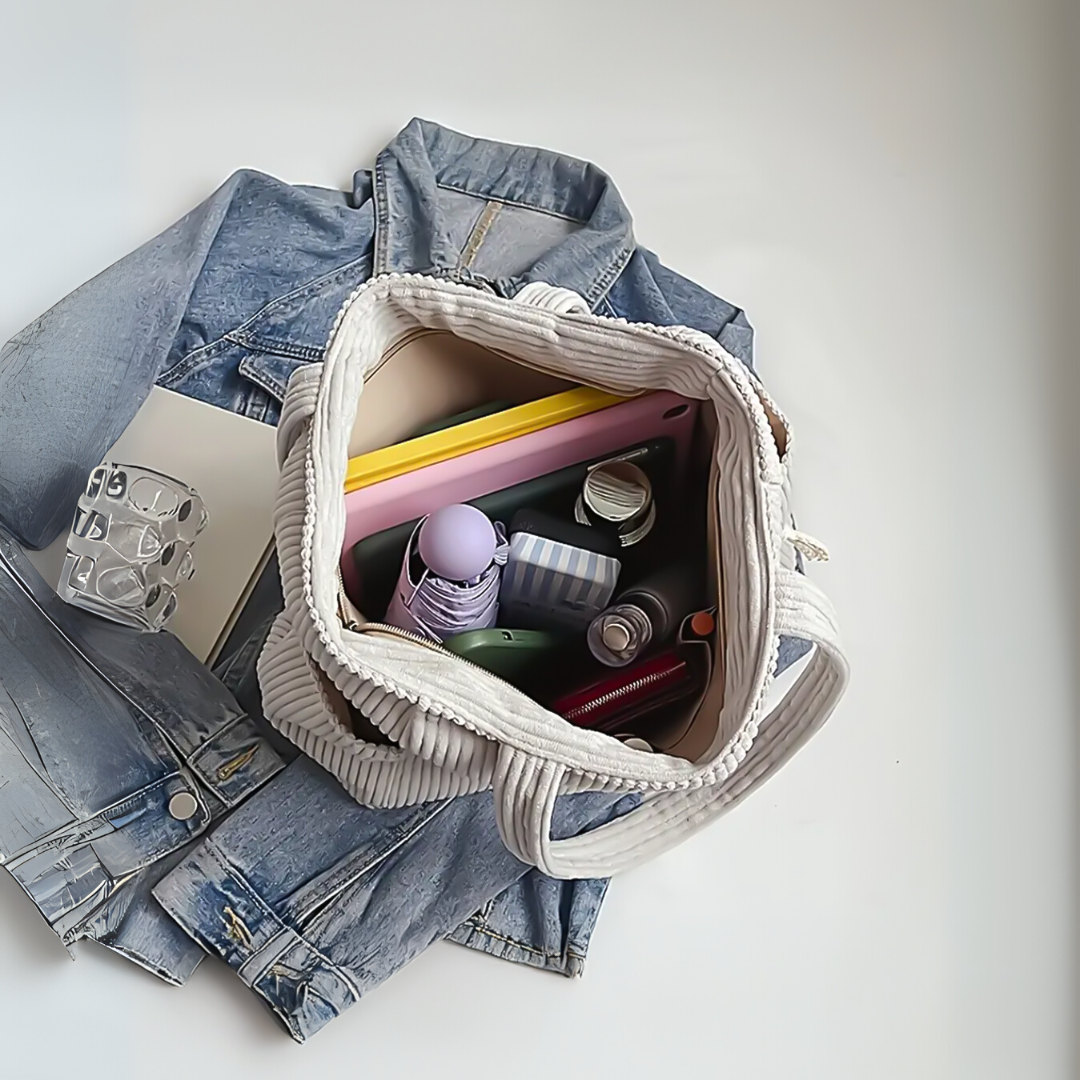 Selina | Ribbed Drawstring Bag