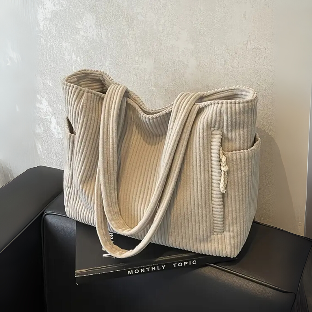 Selina | Ribbed Drawstring Bag