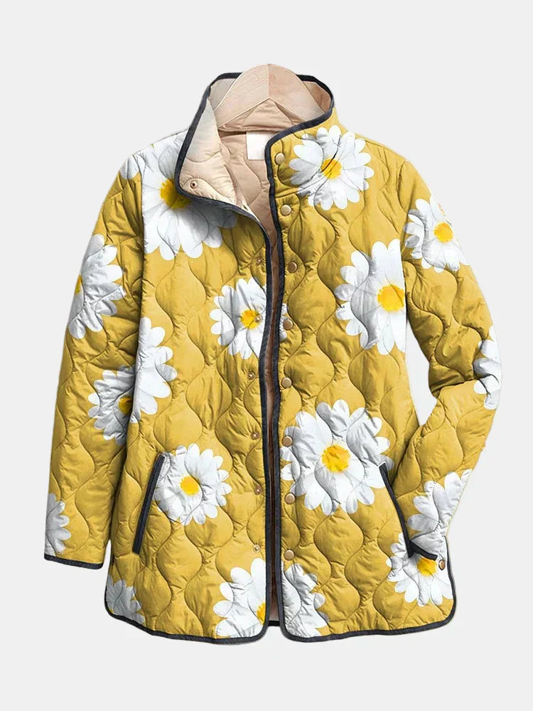 KAIA | Vintage Charming Floral Quilted Jacket