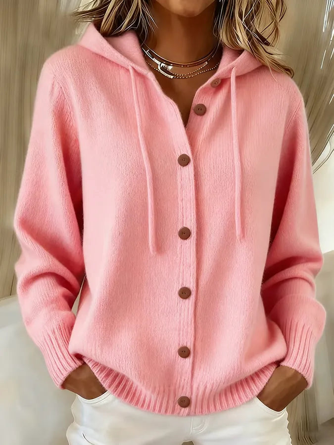 Melanie | Soft Pink Button-Up Cardigan