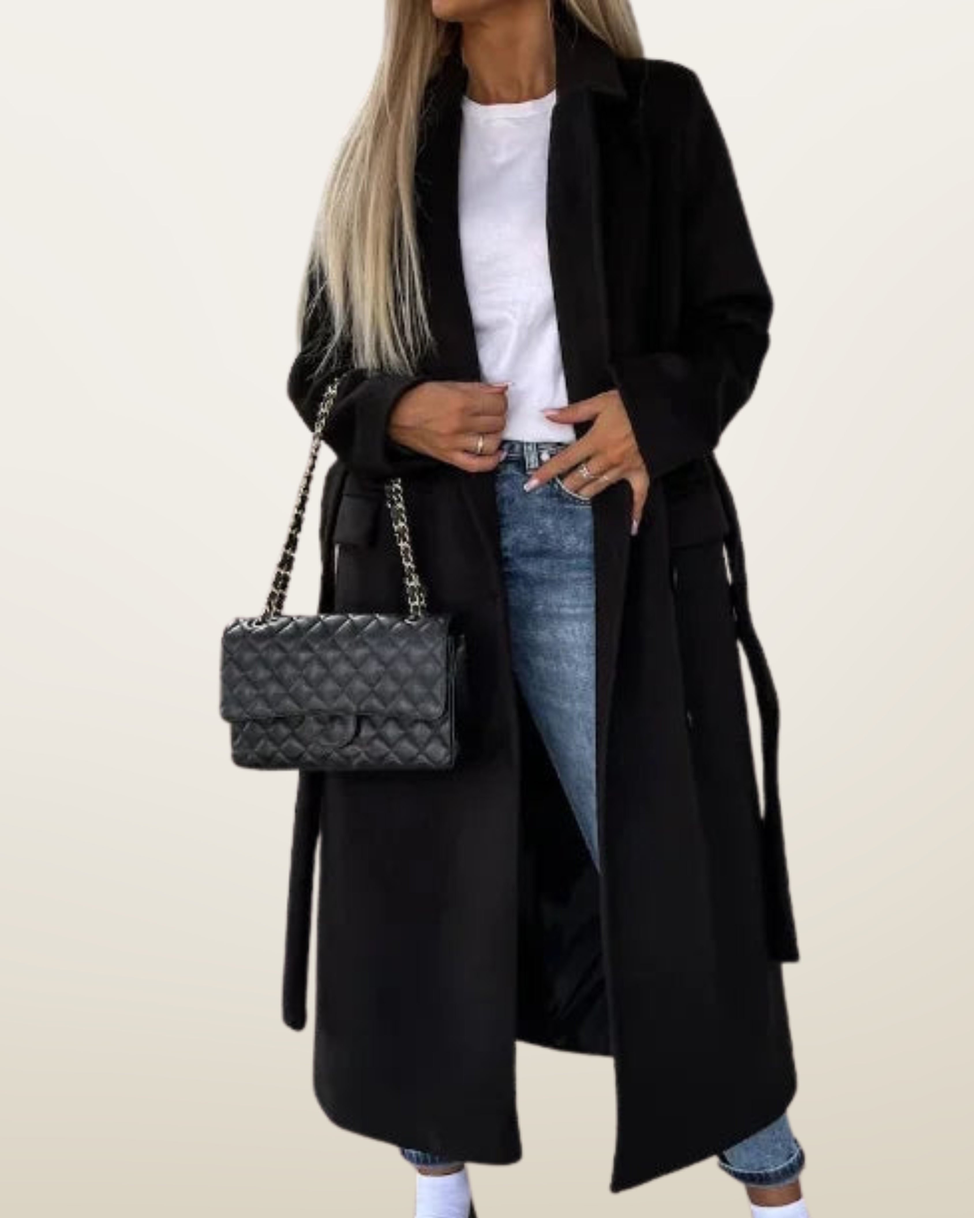 Gwyneth | Long Lapel Button-Front Coat