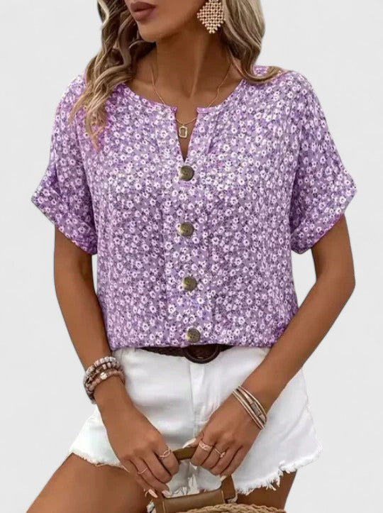 Sabrine | Elegant Floral Summer Top