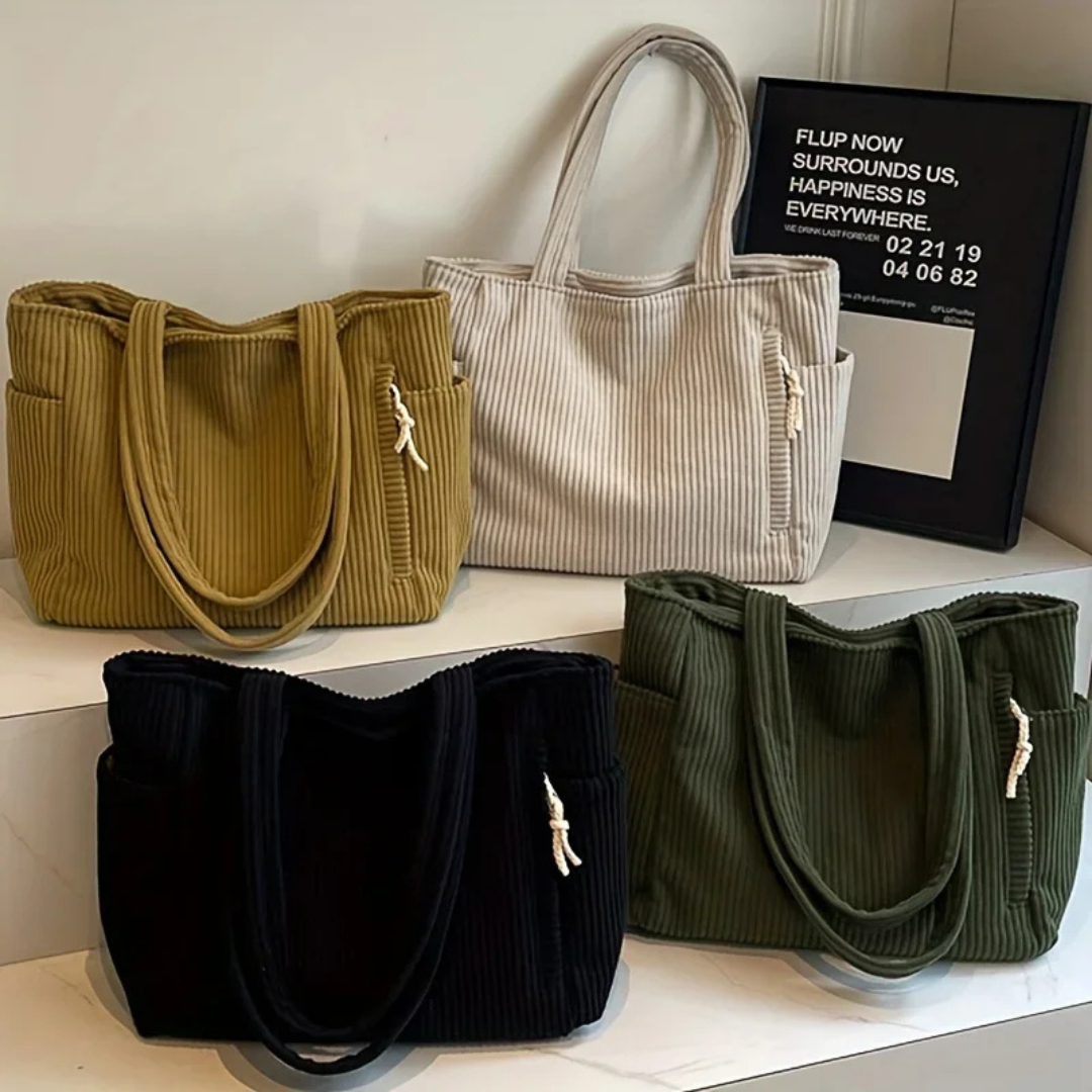 Selina | Ribbed Drawstring Bag