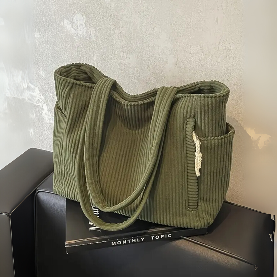 Selina | Ribbed Drawstring Bag