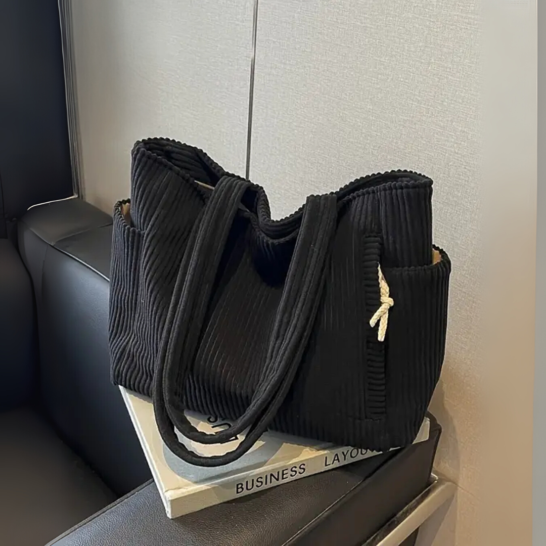 Selina | Ribbed Drawstring Bag