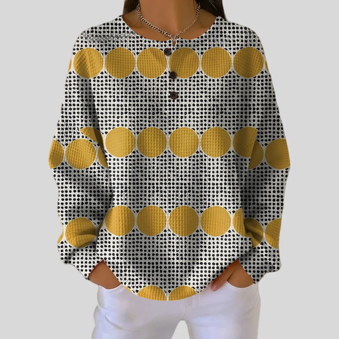 Thyra | Vintage Sweater with Geometric Pattern