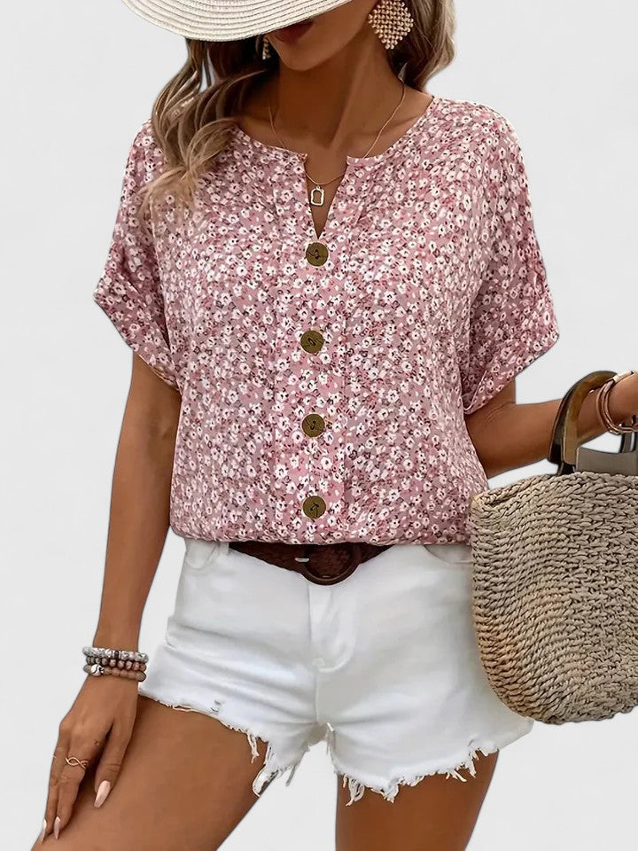 Sabrine | Elegant Floral Summer Top