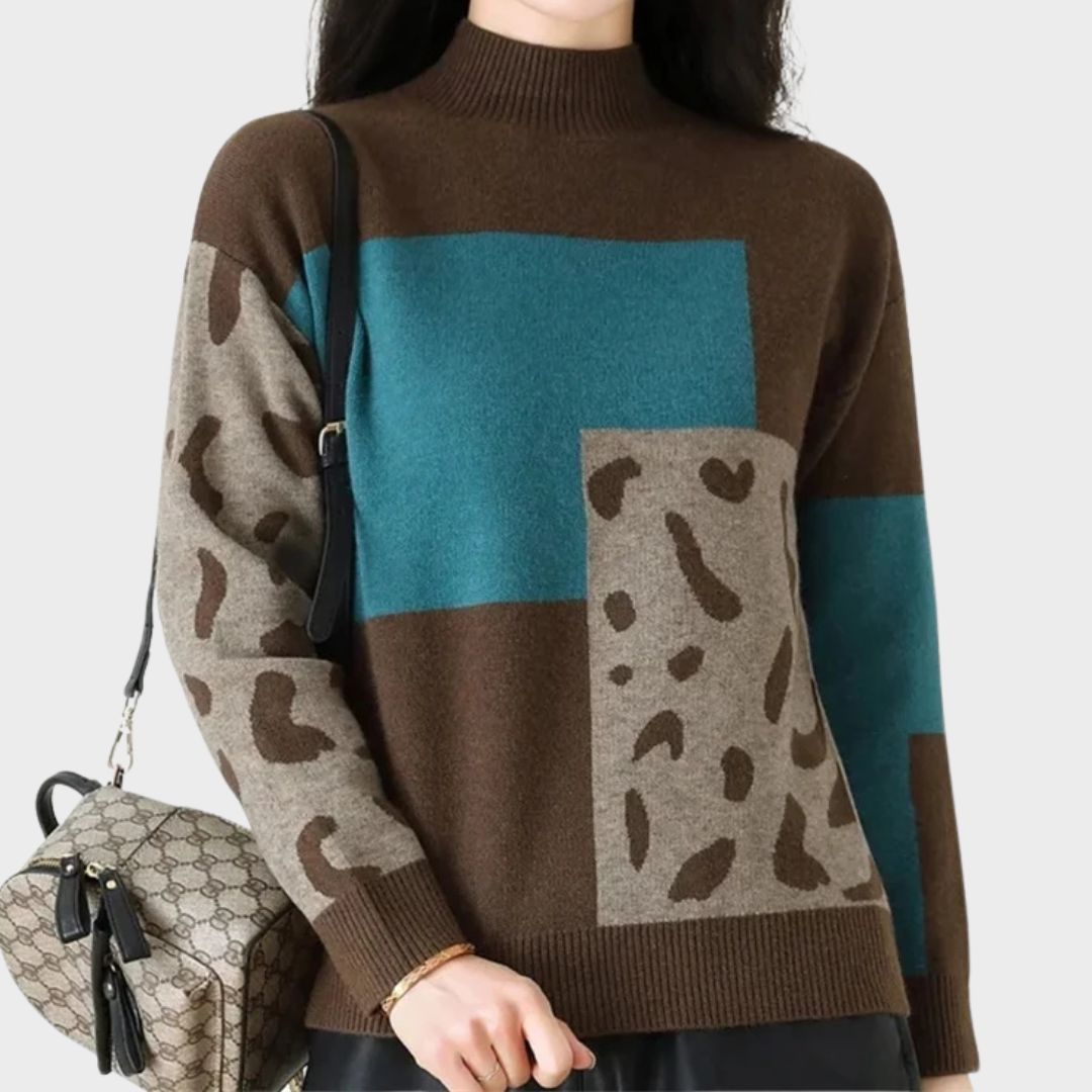 Teresina H. | Comfortable High Collar Sweater