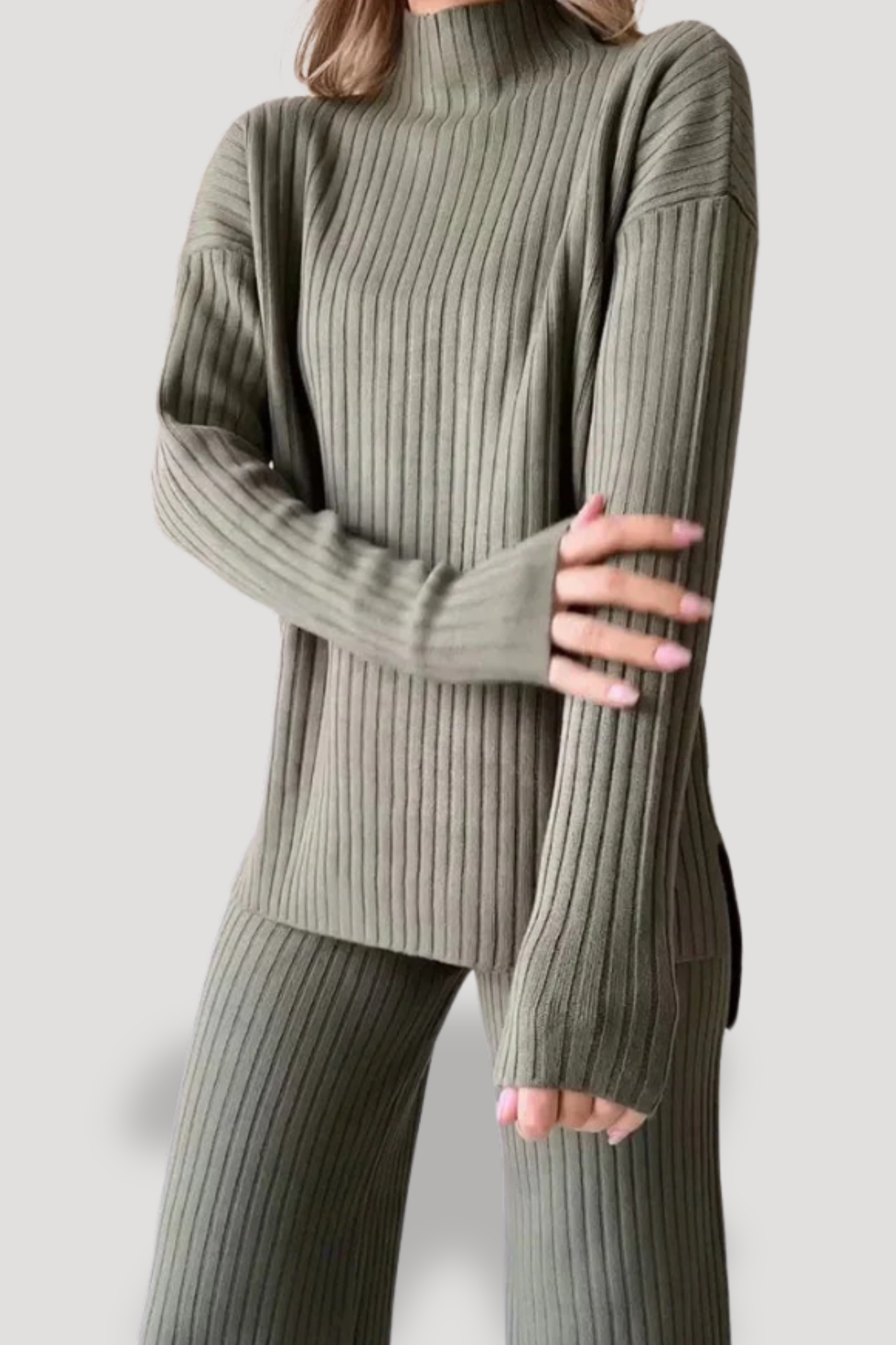 EMBLA - RIBBED ELEGANT TWO-PIECE CLOTHING SET