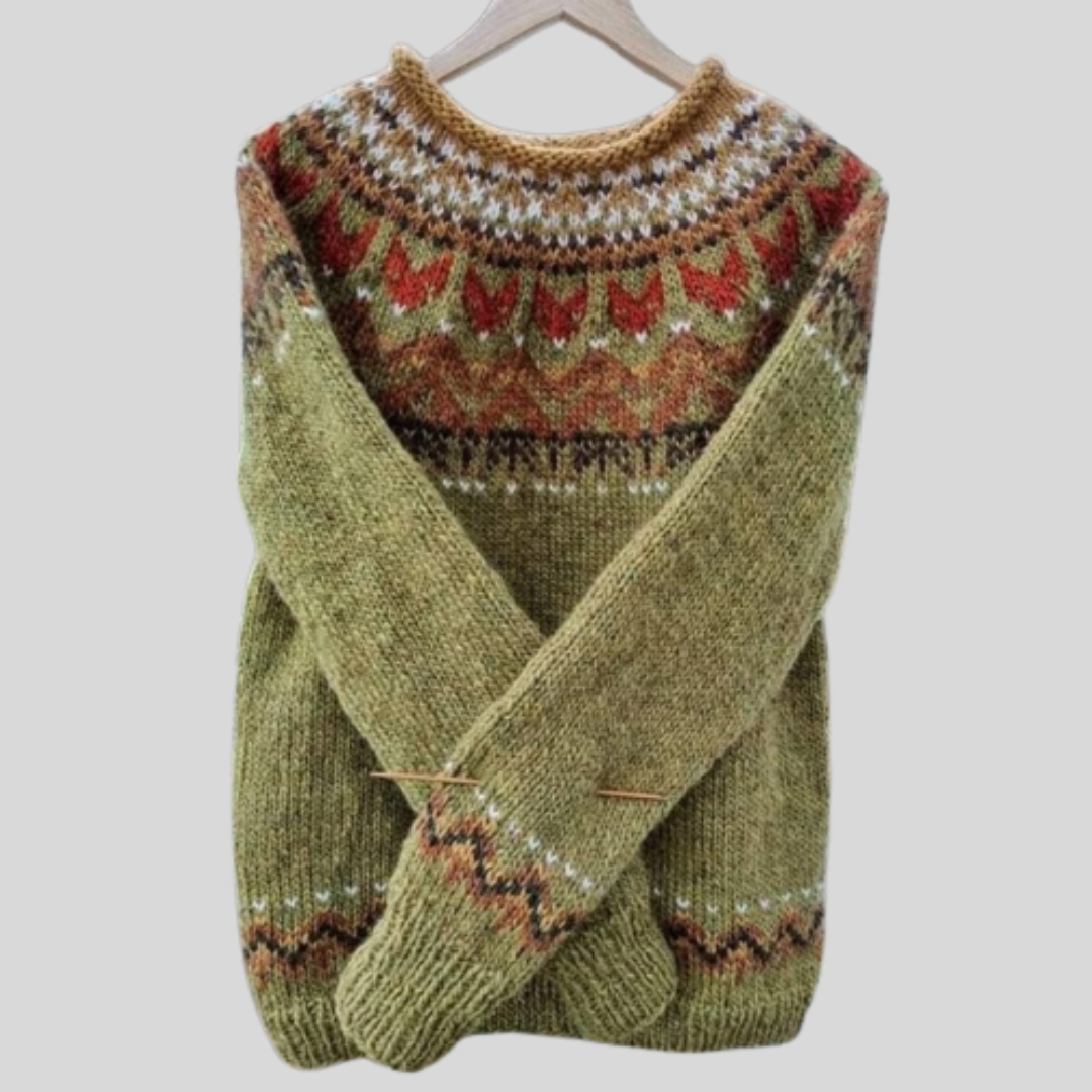 Liana™ | Classic Woven Pattern Sweater