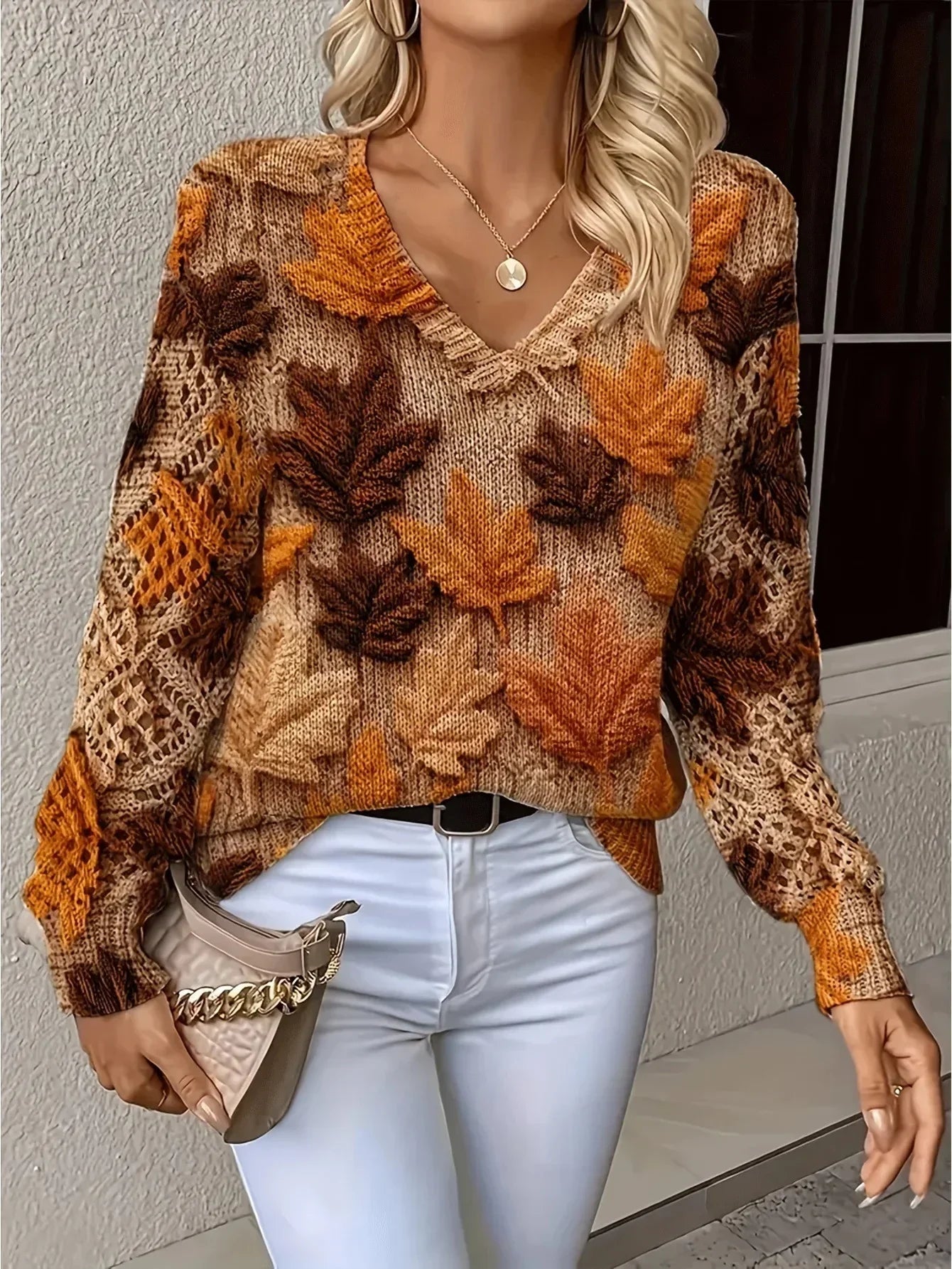 Trista | Elegant Floral Pullover