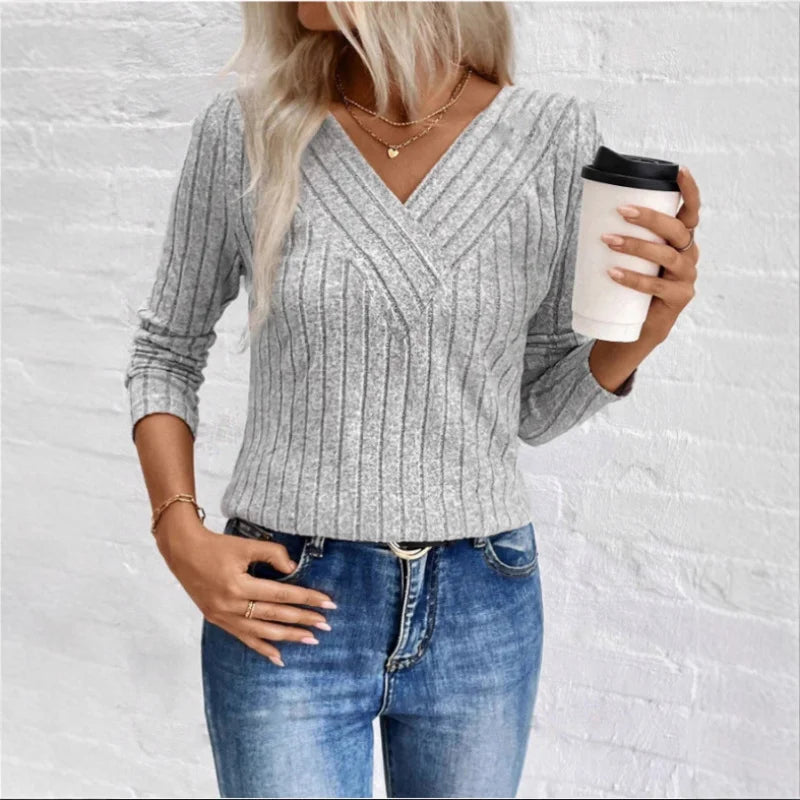 Casper | Elegant Sunken Stripe Sweater