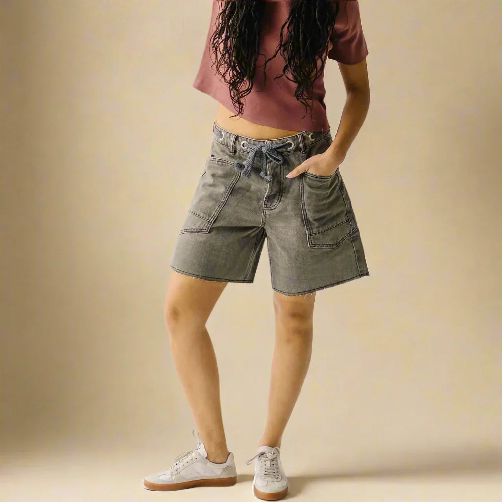 FRANCESCA LIVIA ROPE BELT BERMUDA